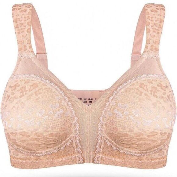 Deyllo Women’s Adjustable Strap Minimizer Full Coverage Bra Size 40H Pink Nude - Picture 1 of 16